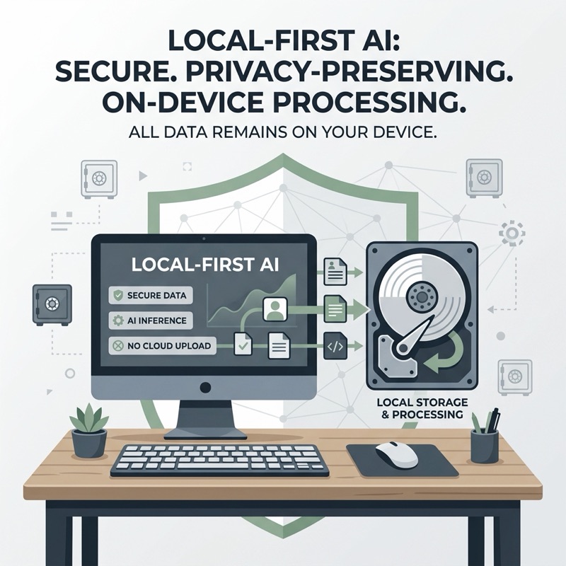Local-First Smart Workspace Concept Illustration